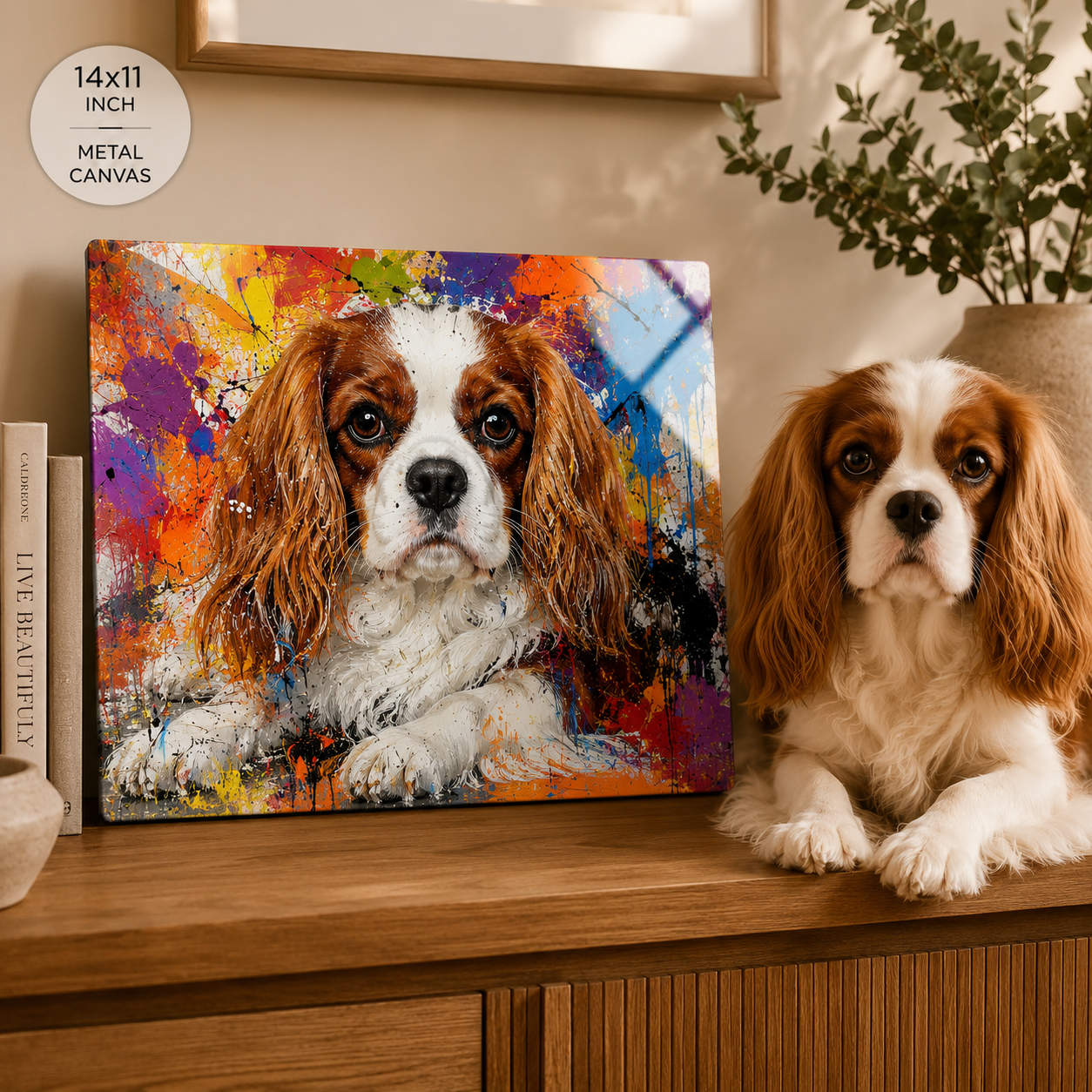 Personalized Pet Metal Wall Art – Custom Dog Portrait Print Gift For Dog Cat Lover THUC99