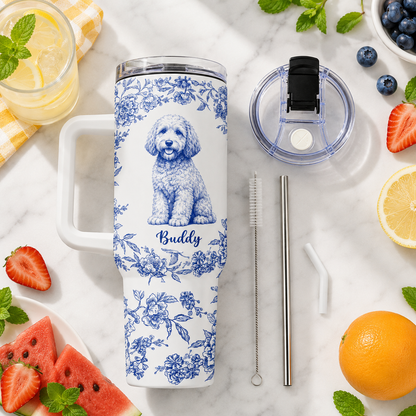 ersonalized Dog Memorial 40oz Tumbler – Custom Photo Travel Cup for Pet Loss Sympathy Gift THUC99