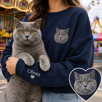 Custom Dog Lover Sweatshirt, Personalized Pet Embroidery Hoodie THUC99
