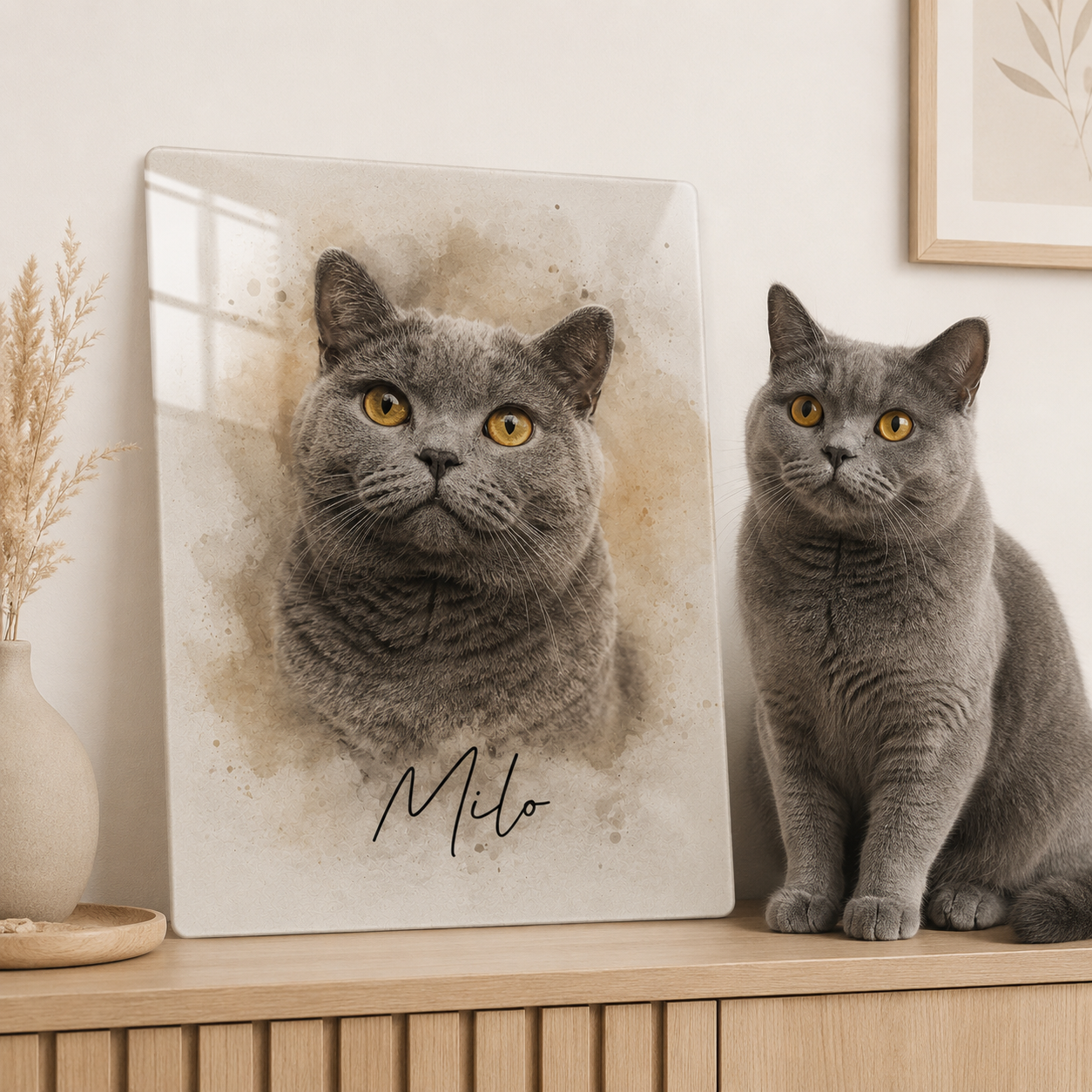 Custom Photo Pet Metal Print – Personalized Dog Portrait Wall Art Gift For Pet Lover THUC99