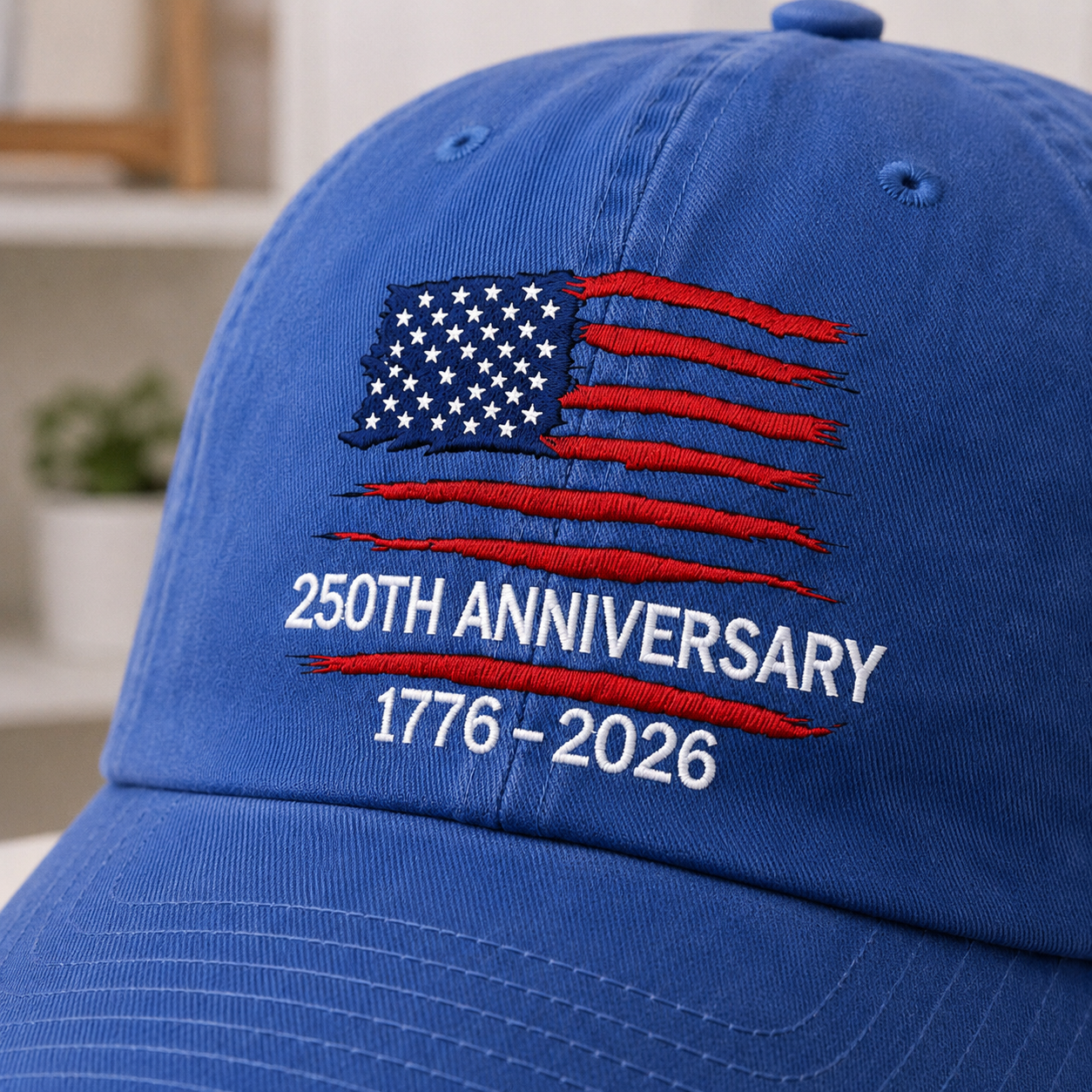 USA Semiquincentennial 1776–2026 Embroidered Vintage Hat Patriotic Celebration Cap THUC99