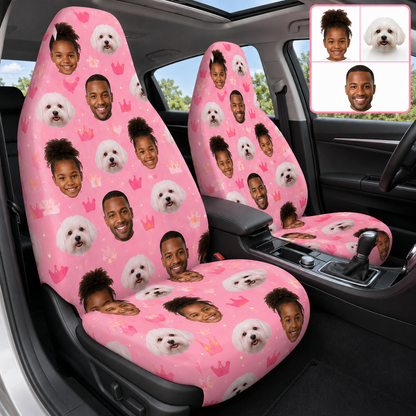 Custom Photo Dog Car Seat Cover, Personalized Pet Seat Protector, All Over Print Dog Photo Car Seat Gift For Dog Lovers THUC99