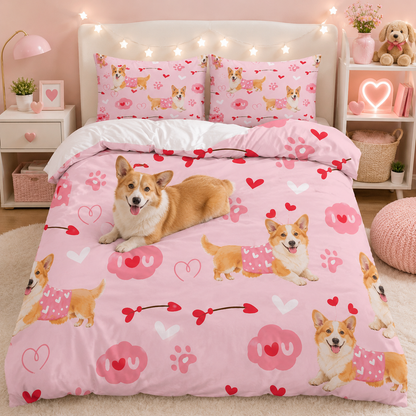 Custom Photo Dog Sheet Set, Personalized Pet Bedding Gift For Dog Mom THUC99