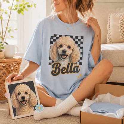 Personalized Dog Photo Unisex Wash T-Shirt, Custom Pet Shirt | Gift For Dog Lovers THUC99