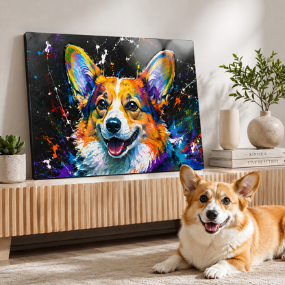 Custom Pet Metal Print – Personalized Dog Portrait Wall Decor Gift For Animal Lover THUC99