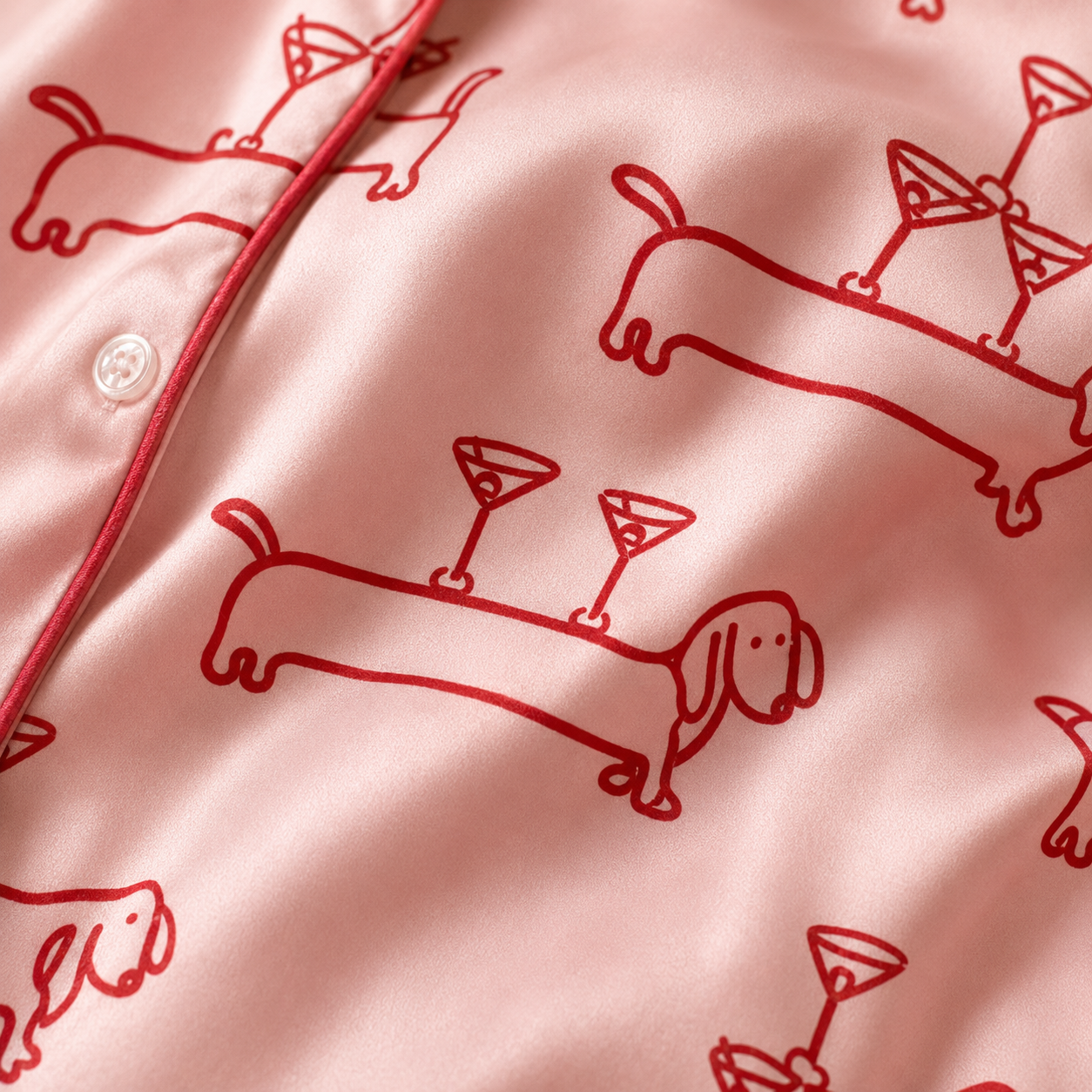 Custom Pet Portrait Satin Pajamas Set Personalized Dog Face Sleepwear Gift THUC99