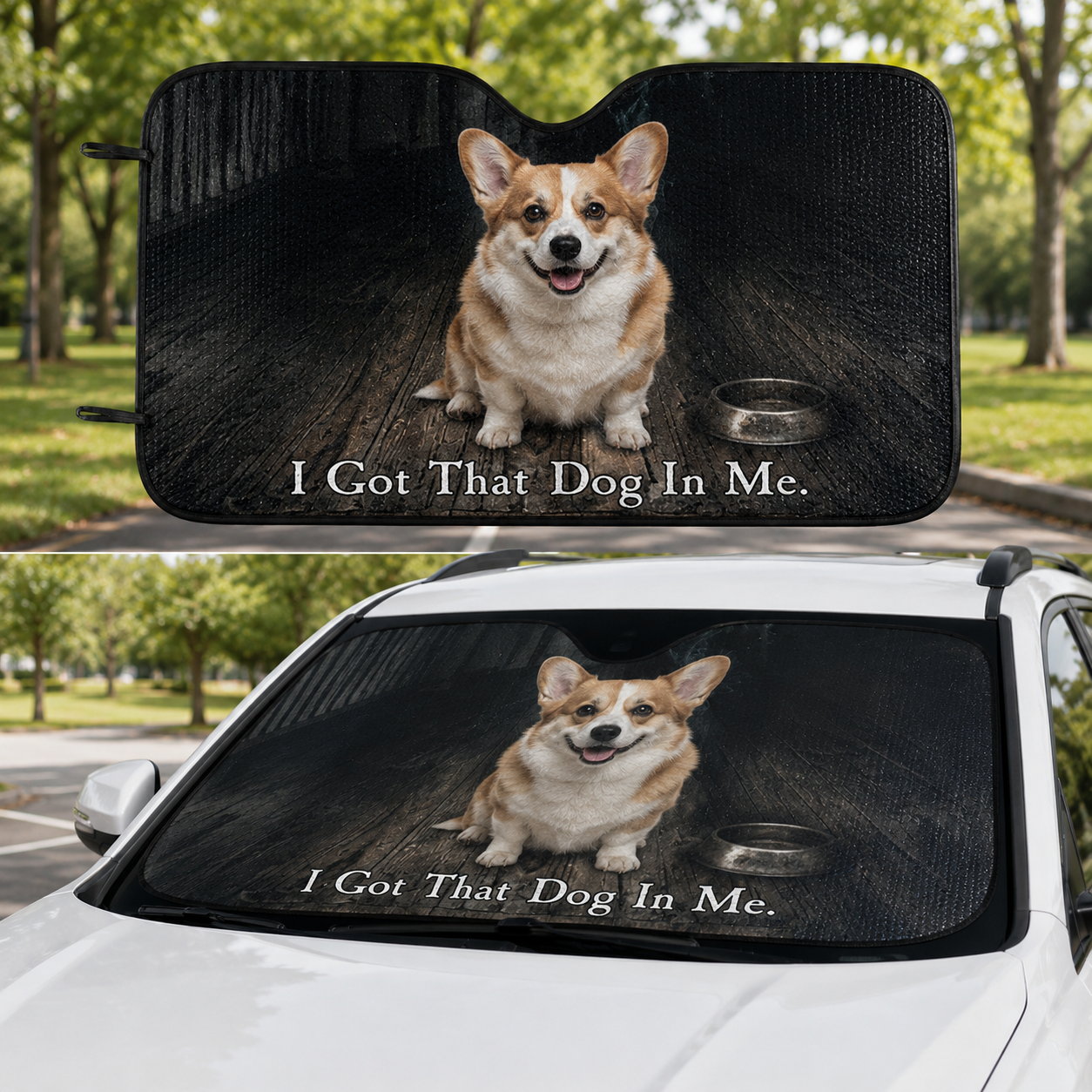Personalized Pet Windshield Sun Shade, Custom Dog Photo Auto Cover, Cute Car Interior Accessory THUC99
