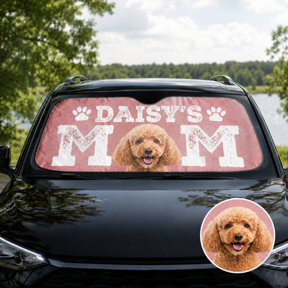 Custom Photo Dog Auto Sunshade, Personalized Pet Car Window Shade Cover THUC99