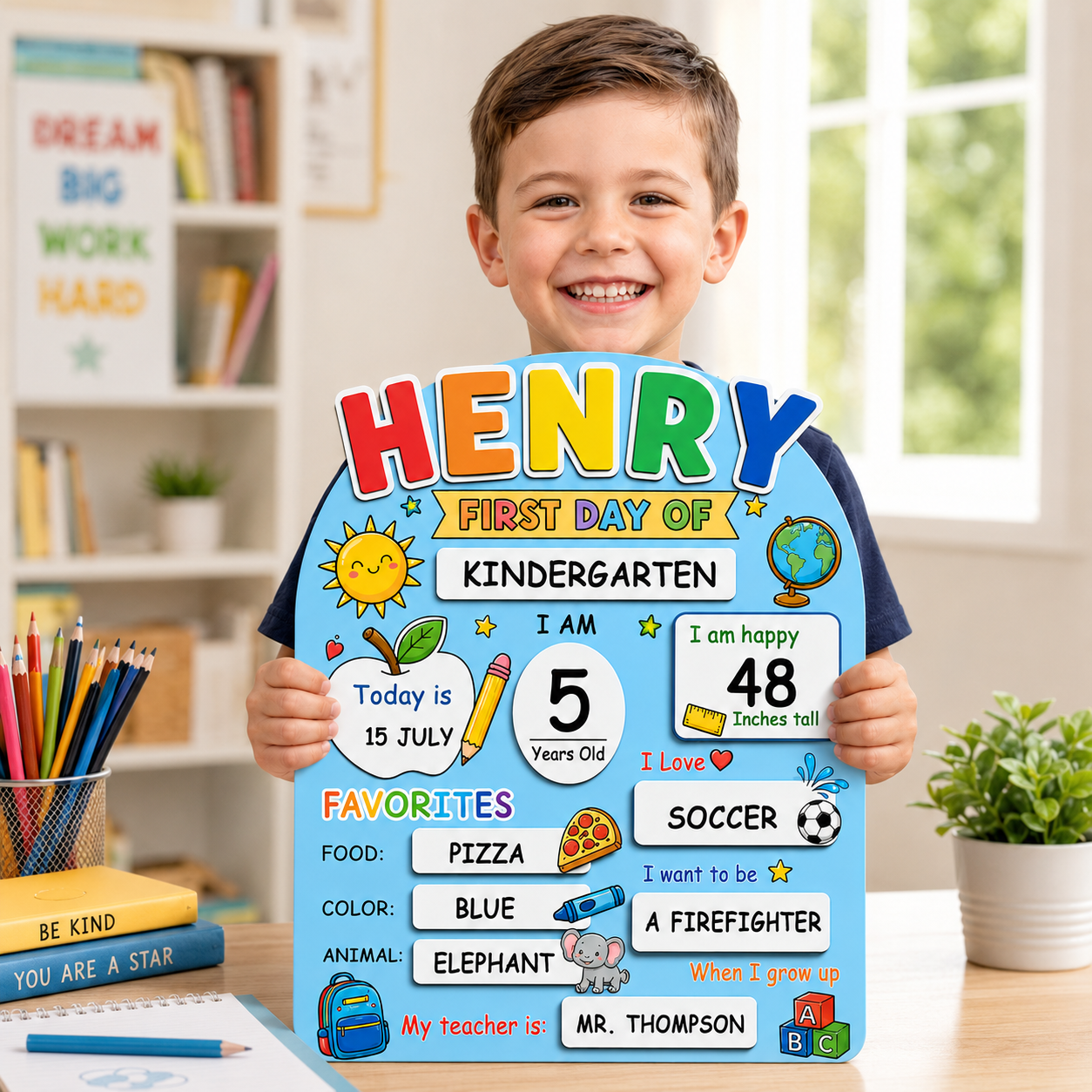 Custom Name First Day Last Day of School Sign, Custom Acrylic School Keepsake THUC99