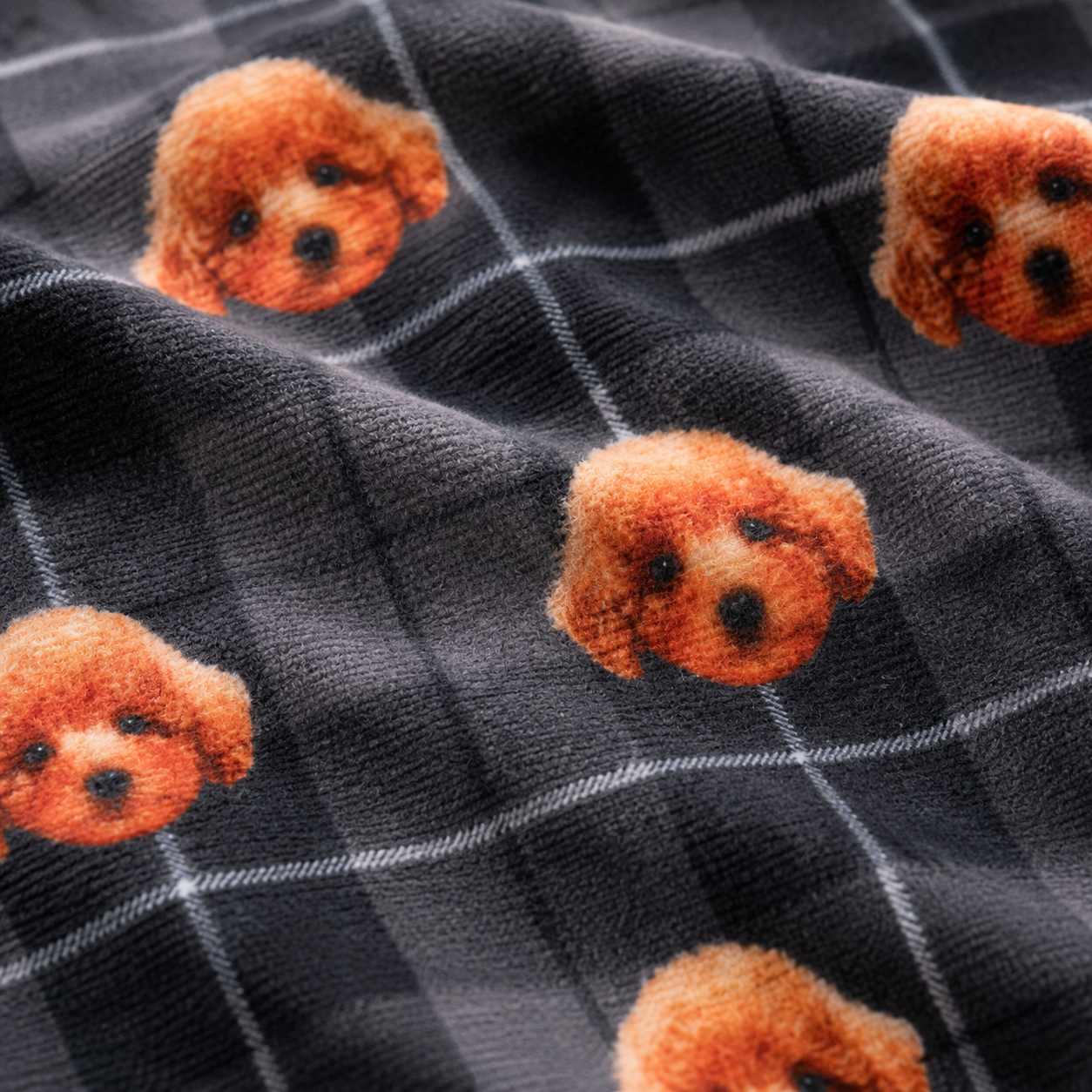 Personalized Pet Photo Pajamas Set for Men Women, Custom Dog Face Matching Sleepwear THUC99
