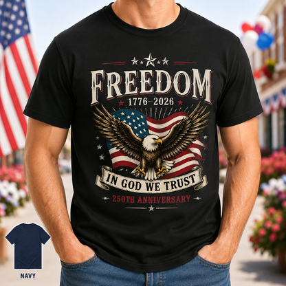 America 250th Anniversary T-Shirt Vintage Patriotic Wash T-shirt THUC99