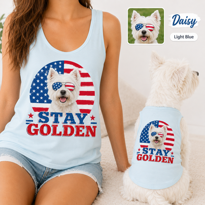 Custom Women’s Dog Mom and Pet Tank Top Set, Personalized Matching Dog Photo Shirt THUC99 (Copy)