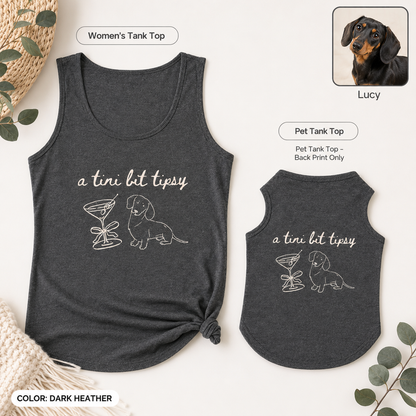 Personalized Women’s Dog Shirt Matching Outfit, Custom Tank Top and Pet Tank Top Set THUC99