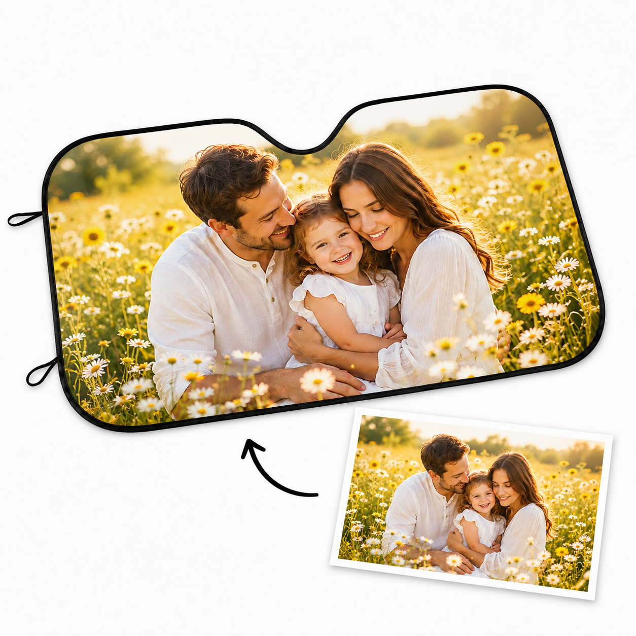 Personalized Dad Car Windshield Sun Shade, Custom Car Sun Shade for Dad, Gift For Dad TOM99