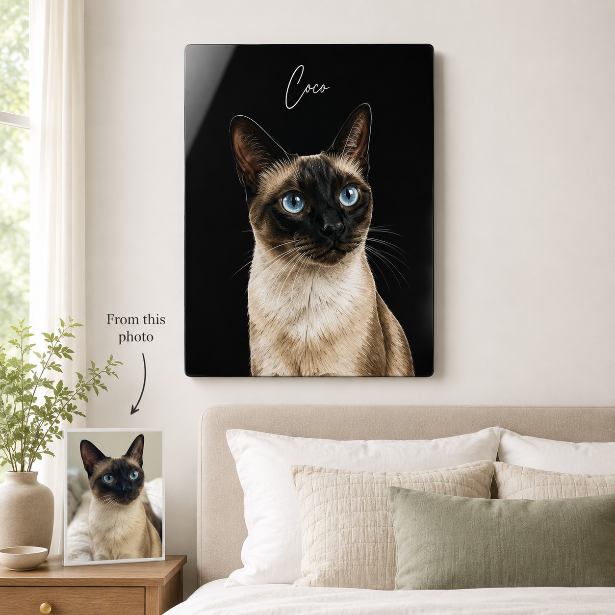 Personalized Dog Metal Wall Art – Custom Pet Portrait From Photo Gift For Dog Mom THUC99