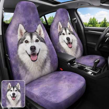 Personalized Photo Dog Seat Cover, Custom Pet Car Seat Protector, All Over Print Seat Cover THUC99