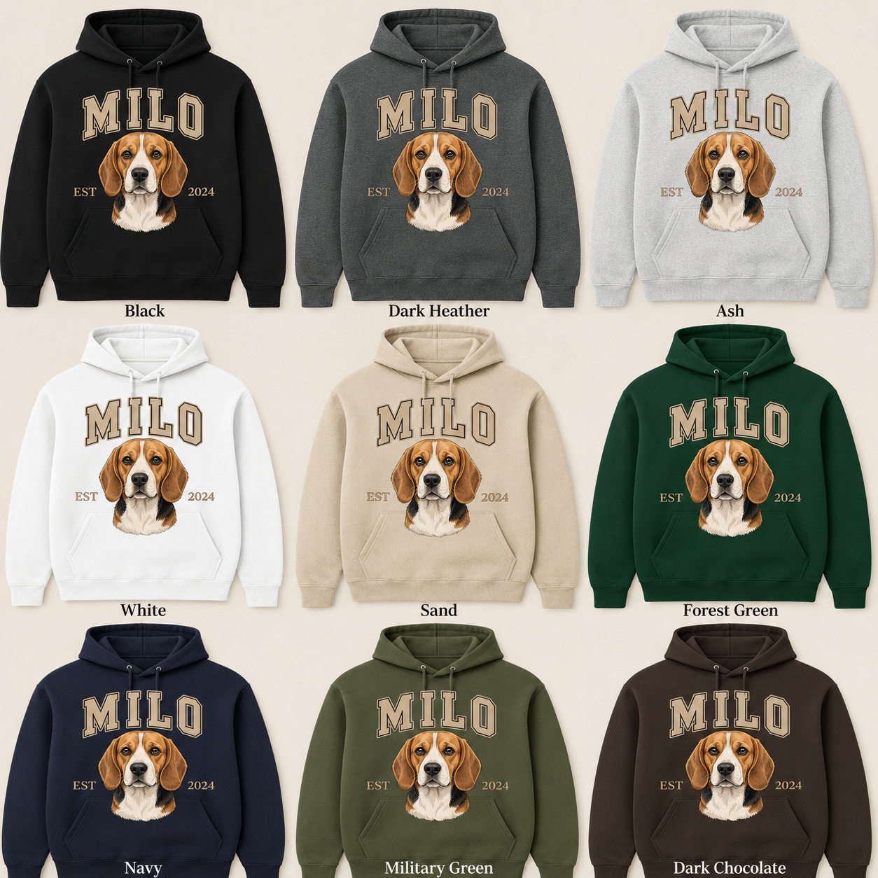Personalized Dog Mom Sweatshirt Custom Puppy Portrait Hoodie Cute Pet Owner Gift THUC99