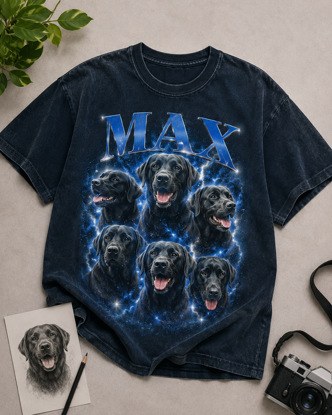 Custom Dog Photo Unisex Wash Shirt, Personalized Pet Lover T-Shirt | Dog Mom Gift THUC99