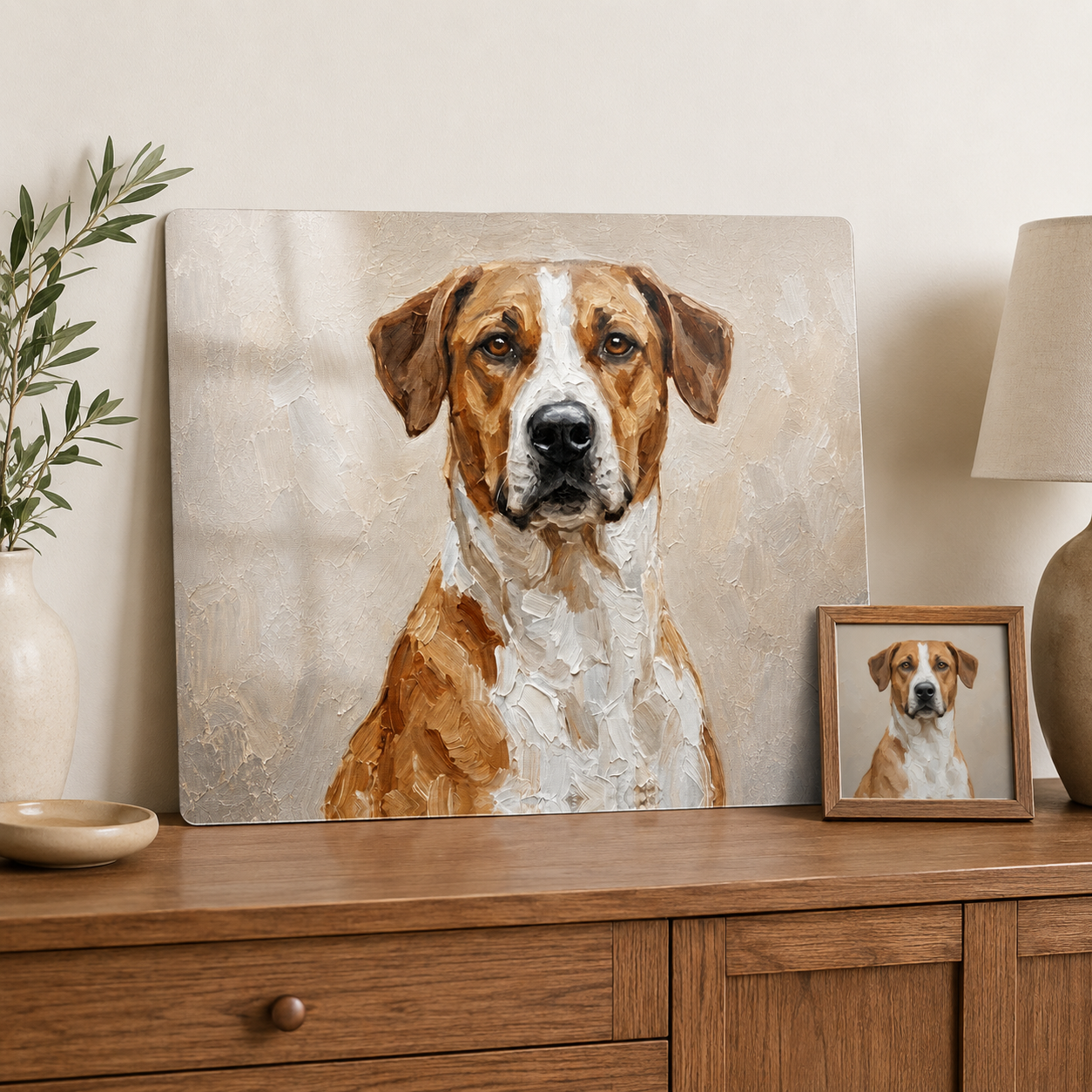 Custom Photo Dog Pet Metal Wall Art Print – Personalized Pet Portrait Gift For Dog  THUC99