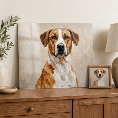 Custom Photo Dog Pet Metal Wall Art Print – Personalized Pet Portrait Gift For Dog  THUC99