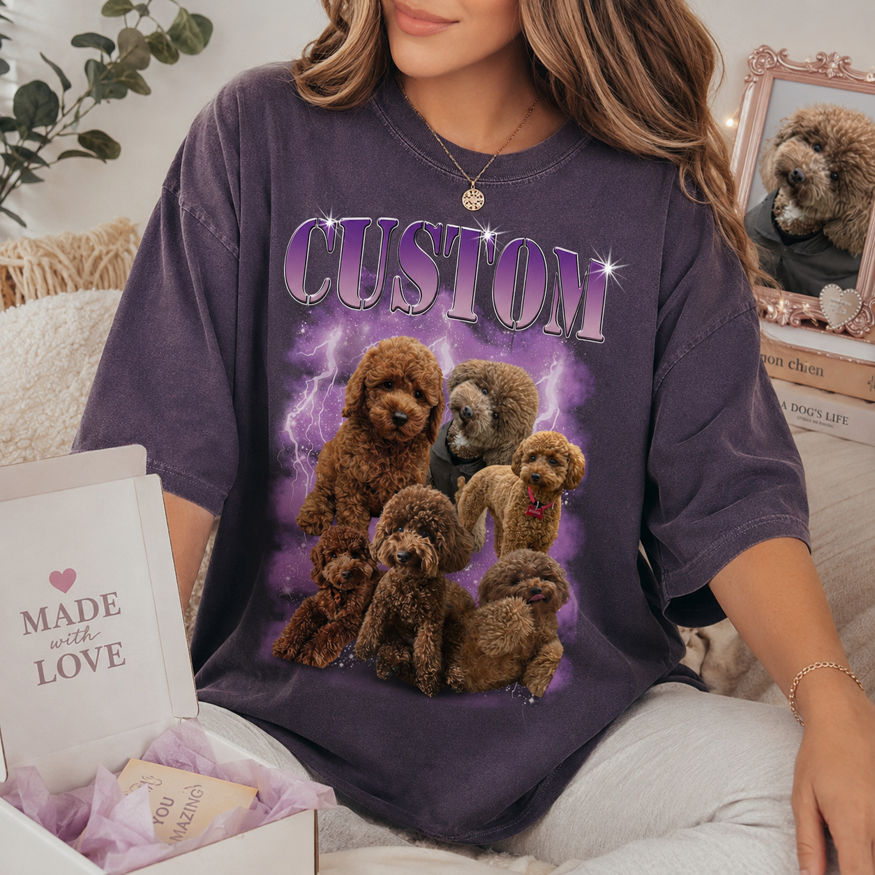 Custom Dog Face Wash T-Shirt, Personalized Pet Portrait Shirt | Gift For Dog Dad THUC99