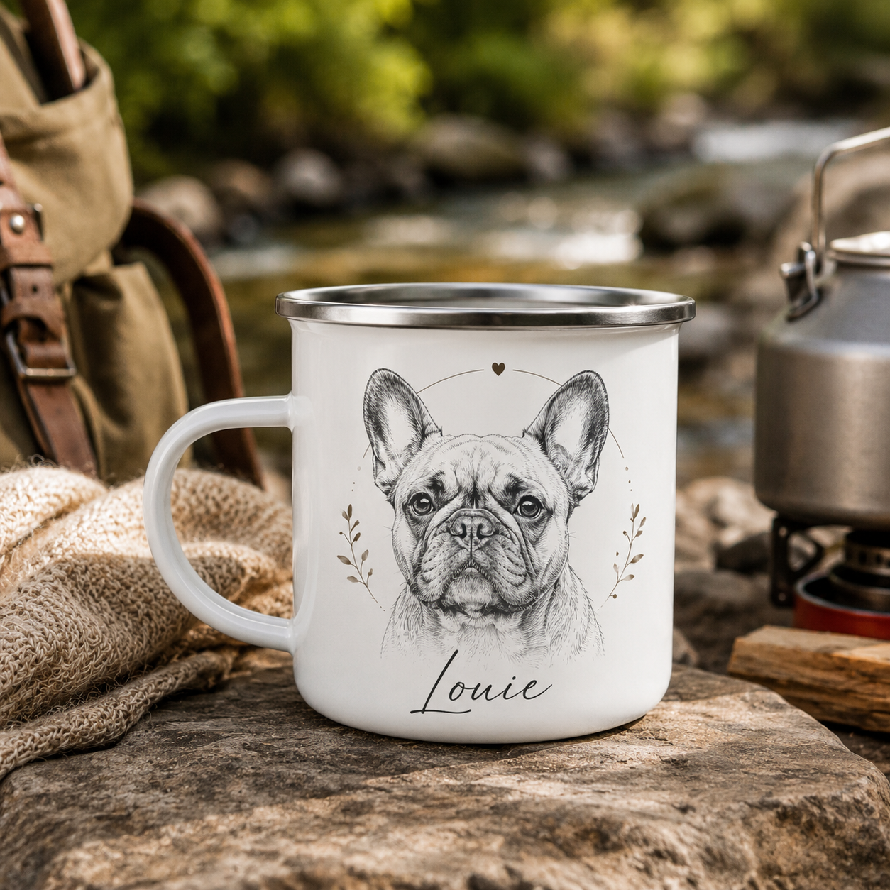 Custom Photo Dog Camping Mug | Gift For Dog Lovers Pa99