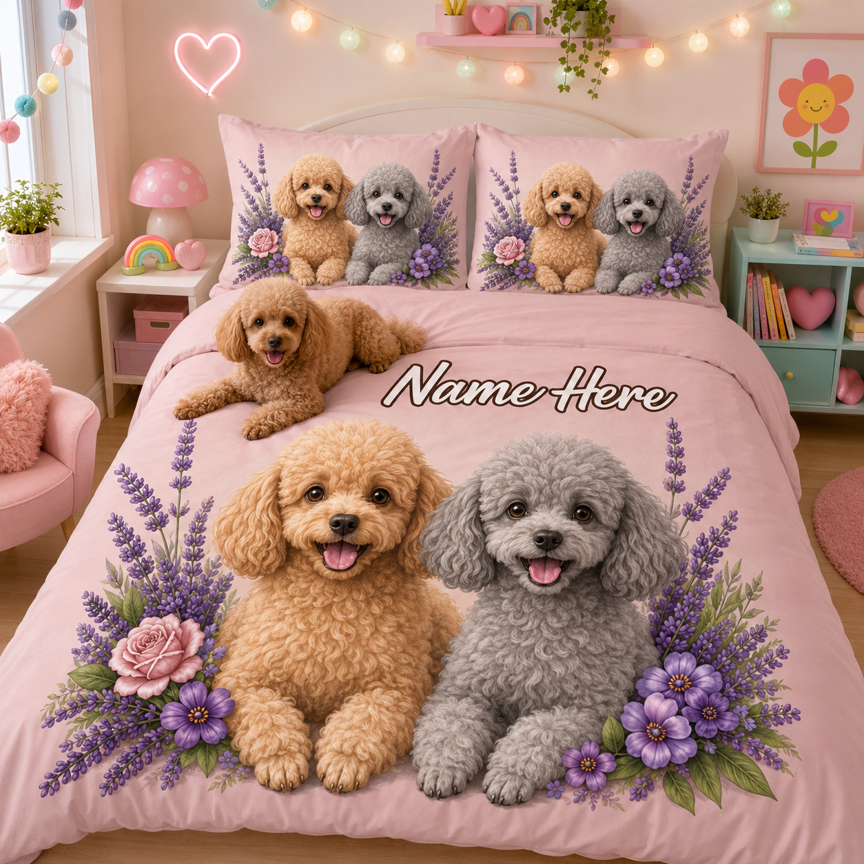 Custom Pet Photo Duvet Set, Personalized Dog Portrait Bedding Gift THUC99