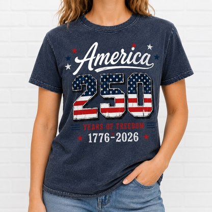 USA 250th Birthday T-Shirt 1776–2026 Patriotic Freedom Shirt THUC99