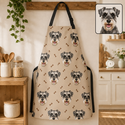 Custom Pet Photo Apron Personalized Dog Kitchen Apron, Unique Gift for Dog Lovers, Bakers and Home Cooks THUC99