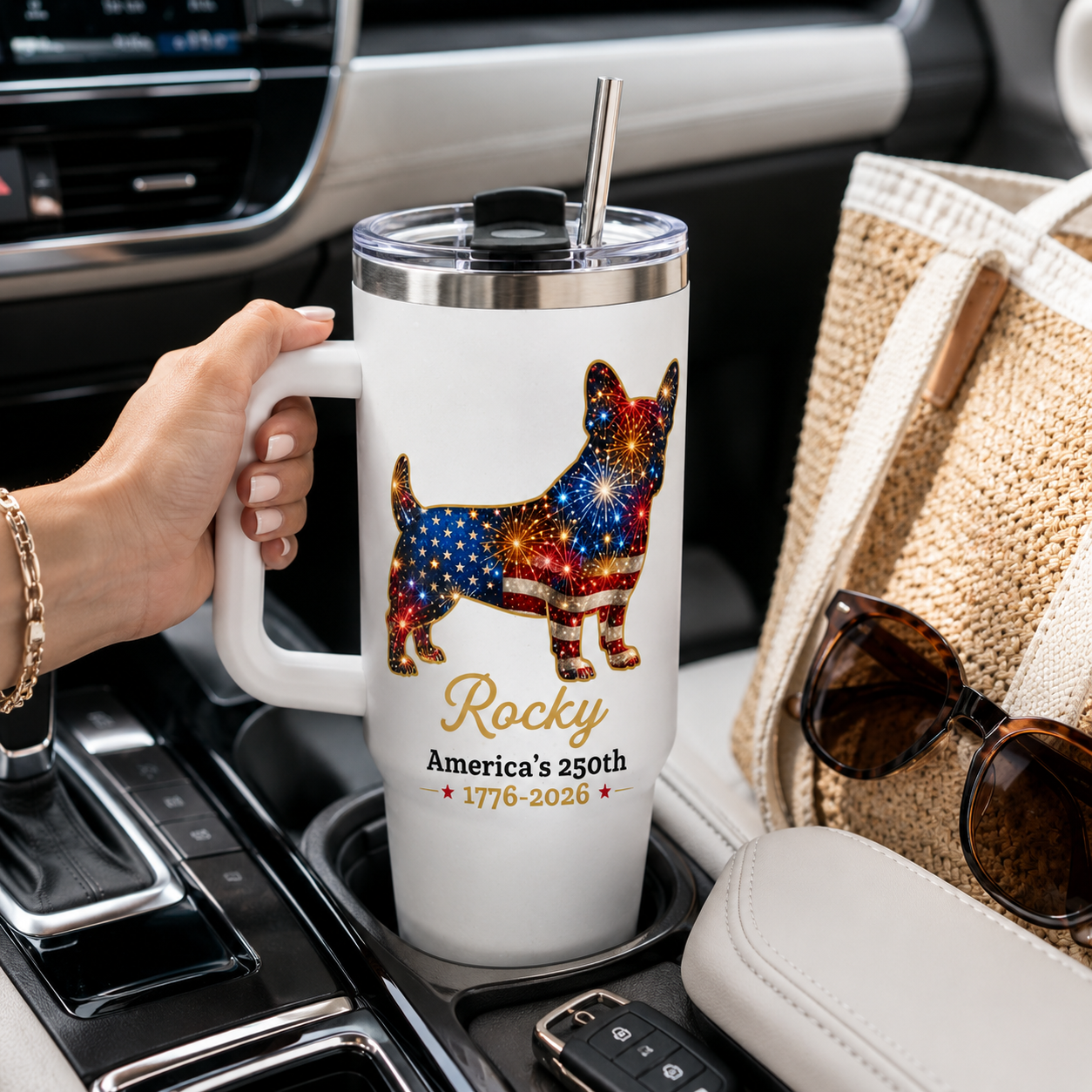Custom Dog Memorial Photo 40oz Tumbler – Personalized Pet Loss Gift and Keepsake Cup THUC99 (Copy)