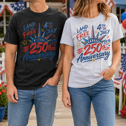 USA 250th Birthday Wash Shirt, Vintage Patriotic America Tee THUC99