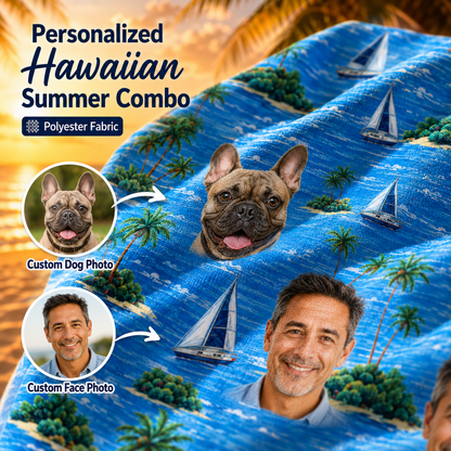 Personalized Hawaiian Shirt With Dog Photo, Custom Pet Vacation Shirt For Dog Owners THUC99