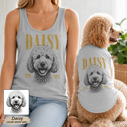 Custom Dog Women’s Tank Top and Pet Tank Top, Matching Dog Lover Outfit THUC99