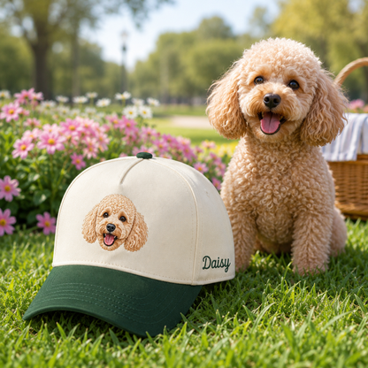 Custom Pet Face Embroidered Hat, Personalized Dog Name Hat, Dog Mom Dad Gift THUC99