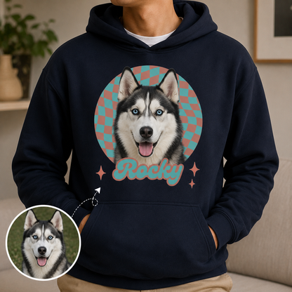 Custom Dog Face Sweatshirt Personalized Puppy Photo Hoodie Funny Gift for Pet Lovers THUC99 (Copy)