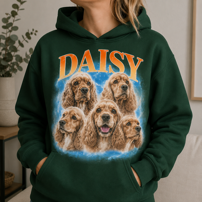 Custom Dog Portrait Sweatshirt Personalized Pet Face Hoodie Unique Gift for Dog Lovers THUC99