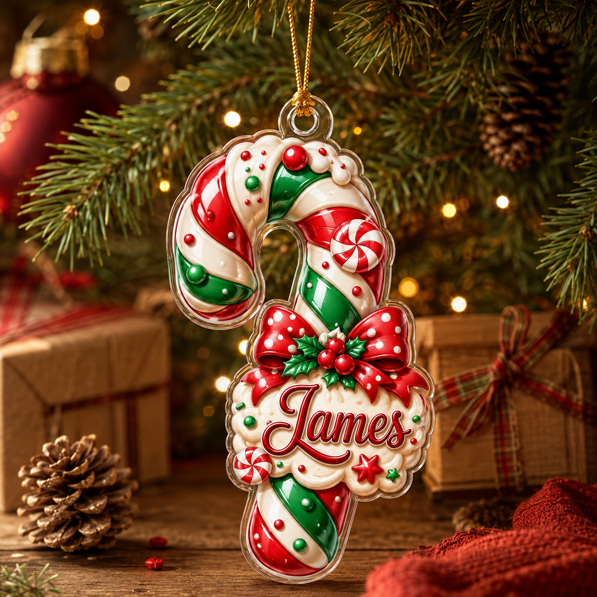 Custom Dessert Candy Cane Acrylic