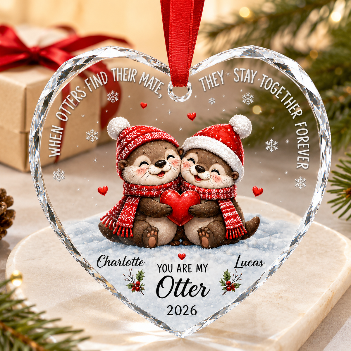 Custom Animal Couple Otters