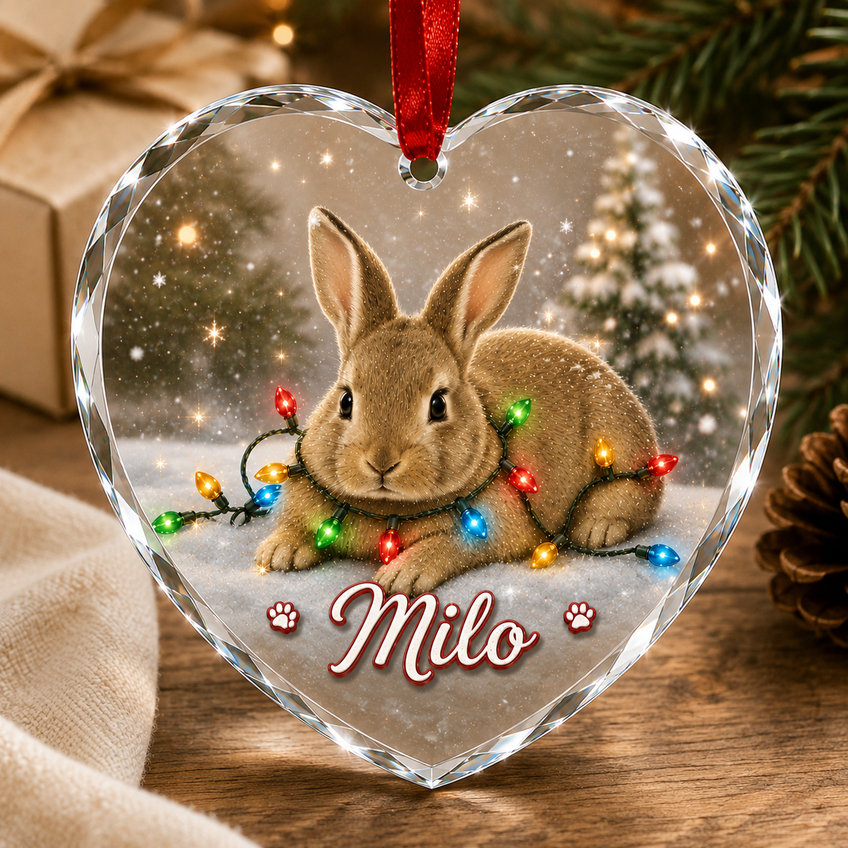 Glass Animal Led Light Rabbit