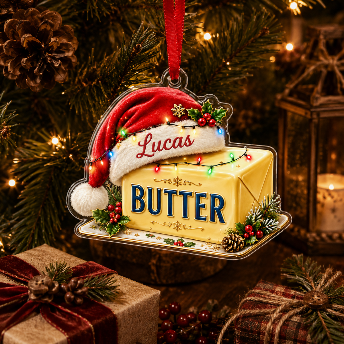 Personalized Kitchen Utensils Acrylic Christmas Butter