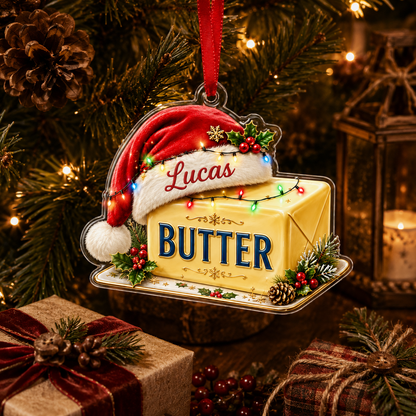 Personalized Kitchen Utensils Acrylic Christmas Butter
