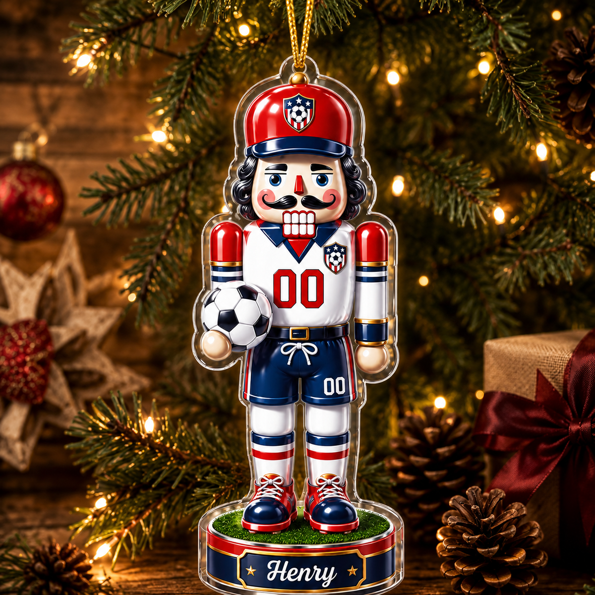 Sports Nutcracker Soccer Acrylic