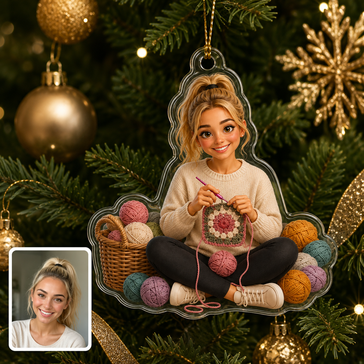 Custom Photo Hobbies Acrylic - Crocheting