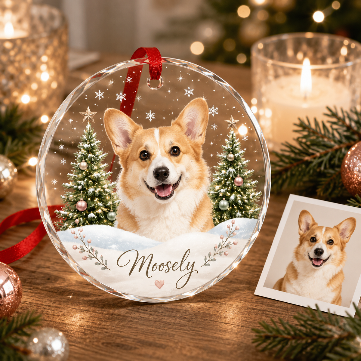 Custom Photo Dog Xmas Style 18