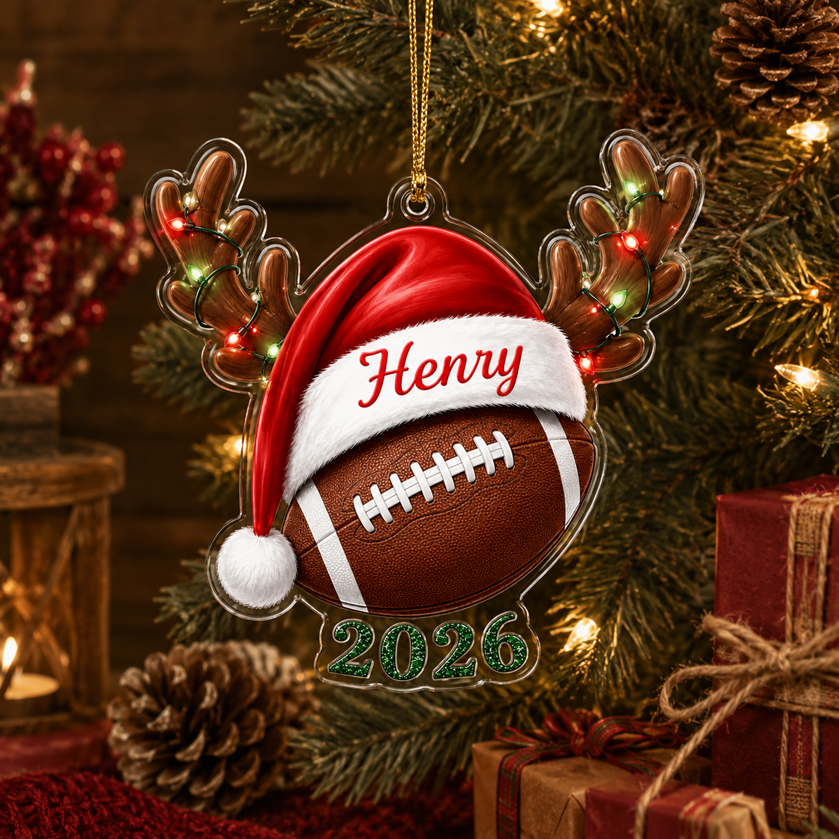 Christmas Sports 2026 American Football Acrylic