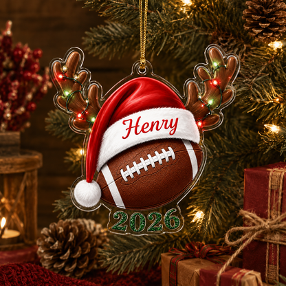 Christmas Sports 2026 American Football Acrylic