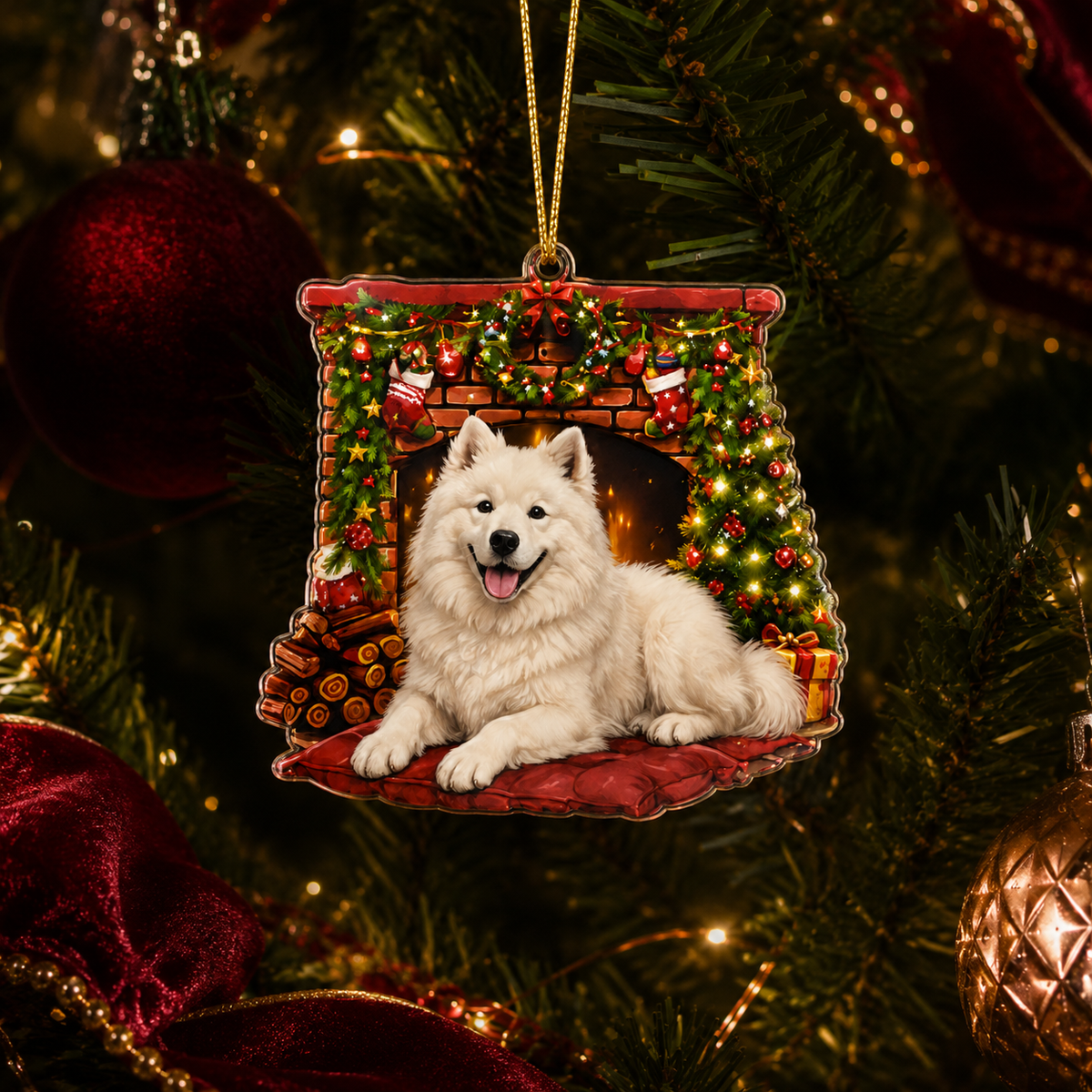 Dog Christmas Tree Samoyed