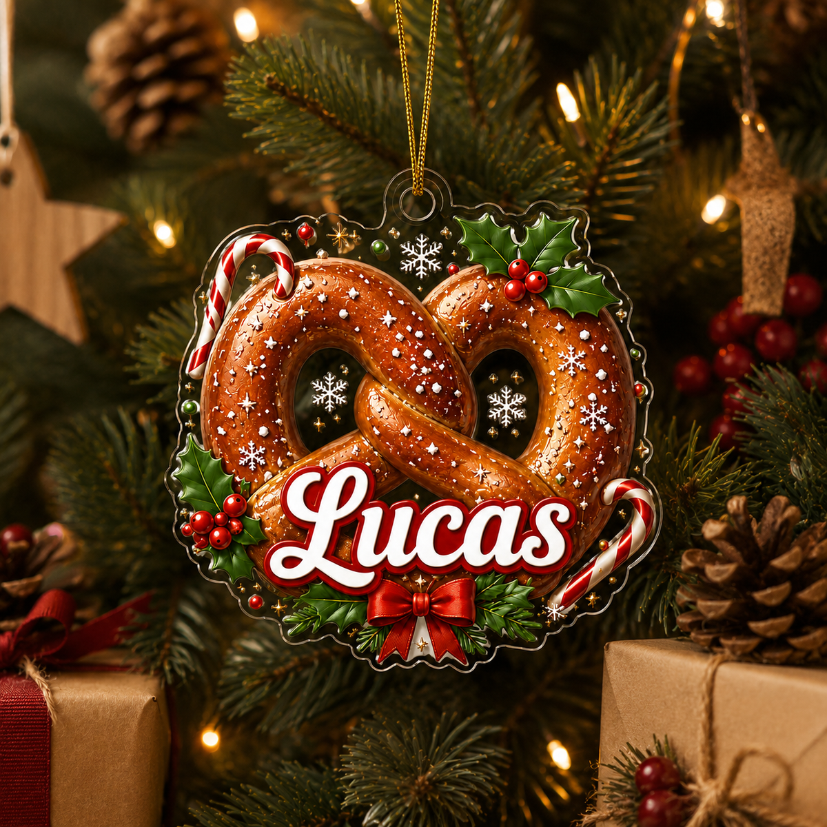 Custom Name Food Acrylic - Pretzel