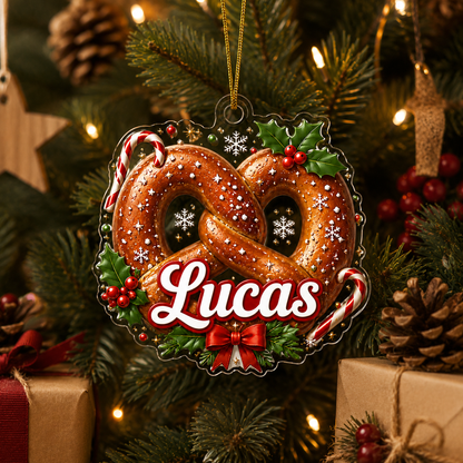 Custom Name Food Acrylic - Pretzel