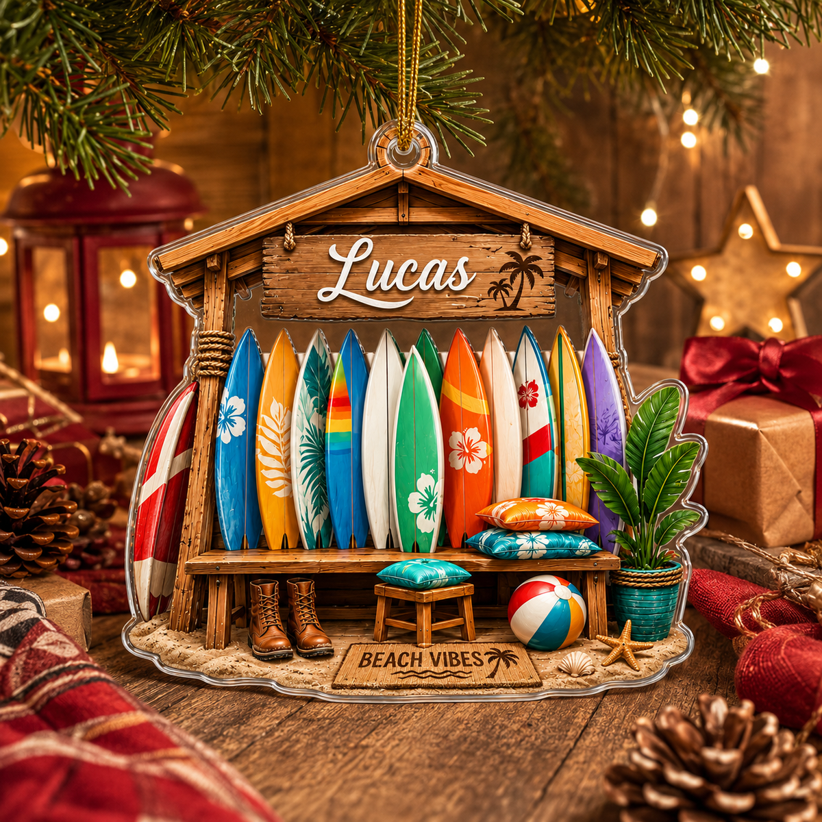 Surfing Personalize Acrylic Beach Vibe Surf